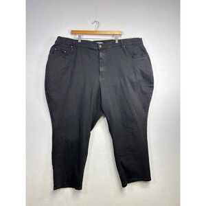 Catherines Womens Black Right Fit Curvy Straight Leg Denim Jeans‎ 30WP